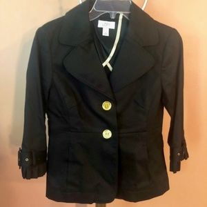 Loft black blazer with gold details